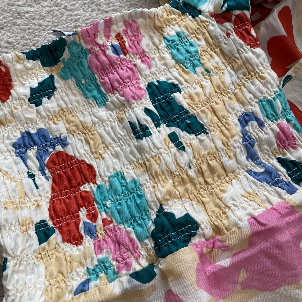 & OTHER STORIES PRINTED LINEN MIDI DRESS - Picture 6 of 12
